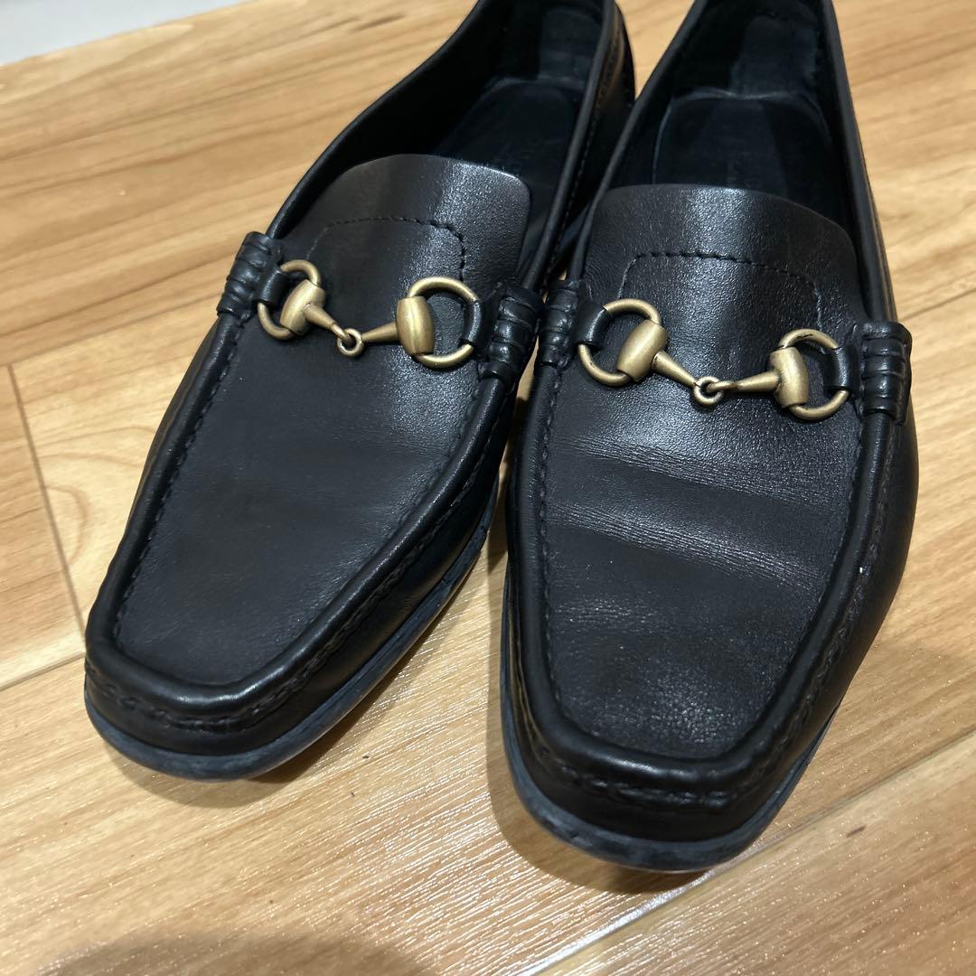 訳あり】GUCCI ローファー メンズ 25cm ブラック - メルカリ