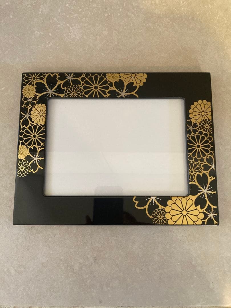 【新品未使用】漆器 山田平安堂フォトフレーム 山田平安堂 写真立て/フォトスタンド（大） 隅金 フォトフレーム/漆