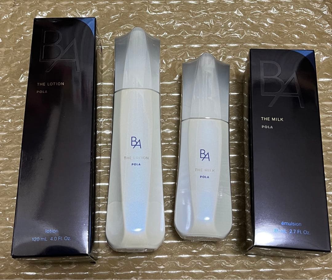 POLA BA ザ ローションS 本体+ミルクS 本体 新品 夏のエイジングケア B.A ローション 7 本品＆B.A ミルク 7 本品 エッセンシャルキット