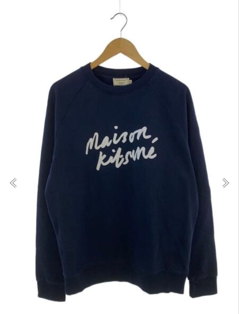 MAISON KITSUNÉ ネイビー クルーネック スウェット M MAISON KITSUNE（メゾン キツネ） トレーナー SPEEDY FOX PATCH